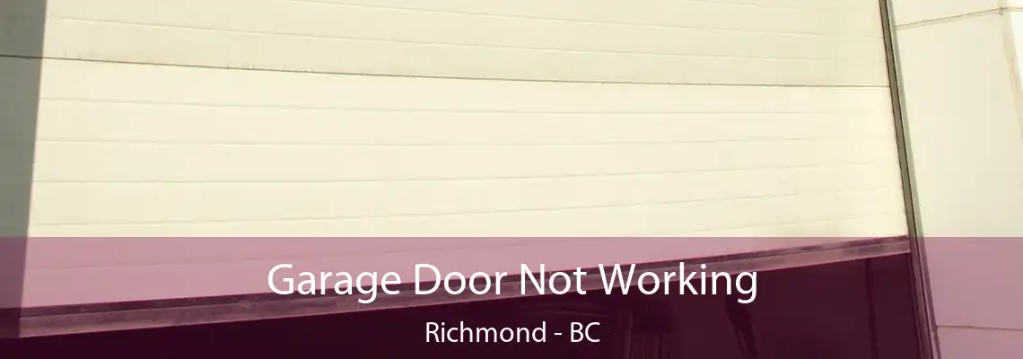 Garage Door Not Working Richmond - BC