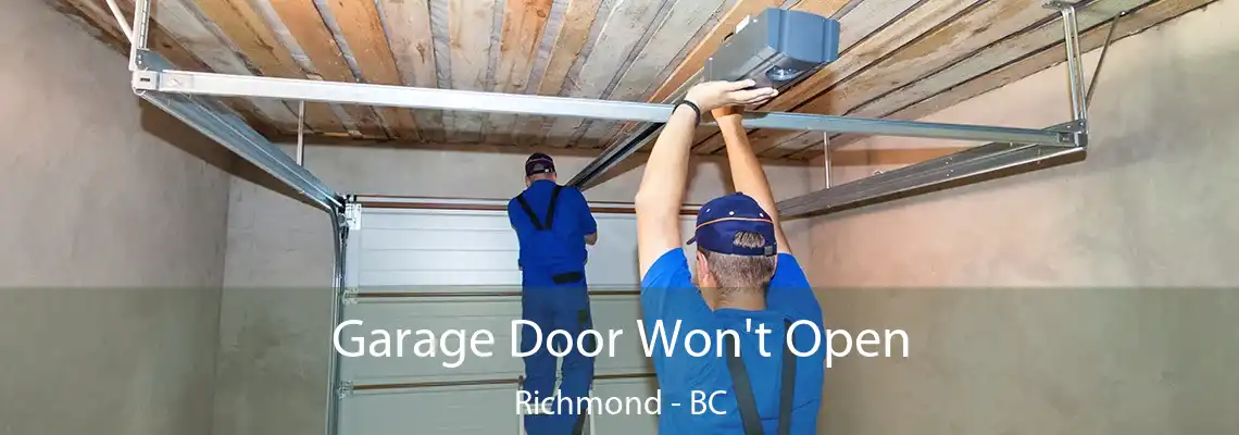 Garage Door Won't Open Richmond - BC