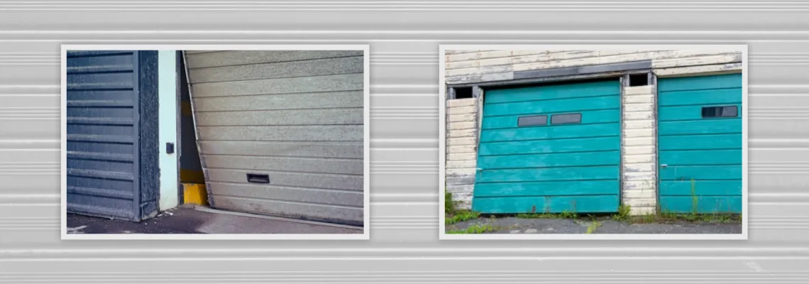 Crooked Aluminum Garage Door Repair in Richmond, British Columbia