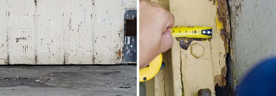 Lift Master Rusty Garage Doors in Richmond, British Columbia