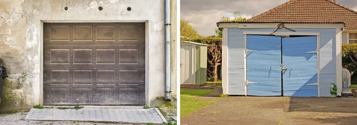 Rotten Steel Garage Door Repair in Richmond, British Columbia