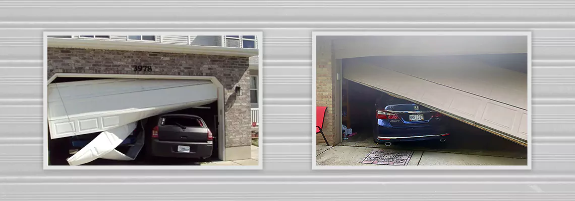Repair Commercial Garage Door Got Hit By A Car in Richmond, British Columbia